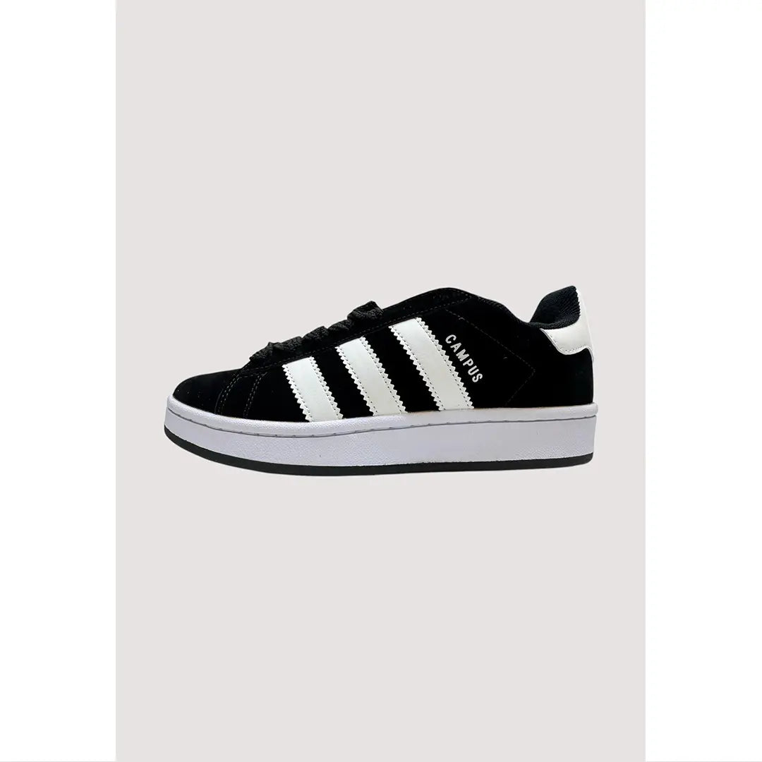 ADIDAS CAMPUS 00S ALL BLACK WHITE STRIPE SUEDE