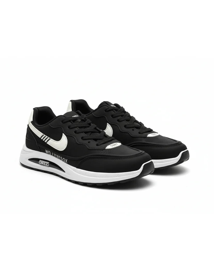 ONEZ 'Legacy Racer' Trainer - Black & White Contrast